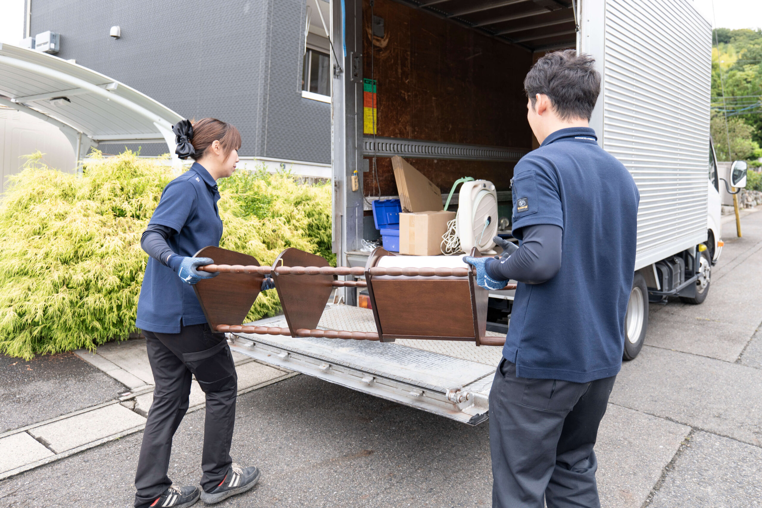 不用品の処分の様子