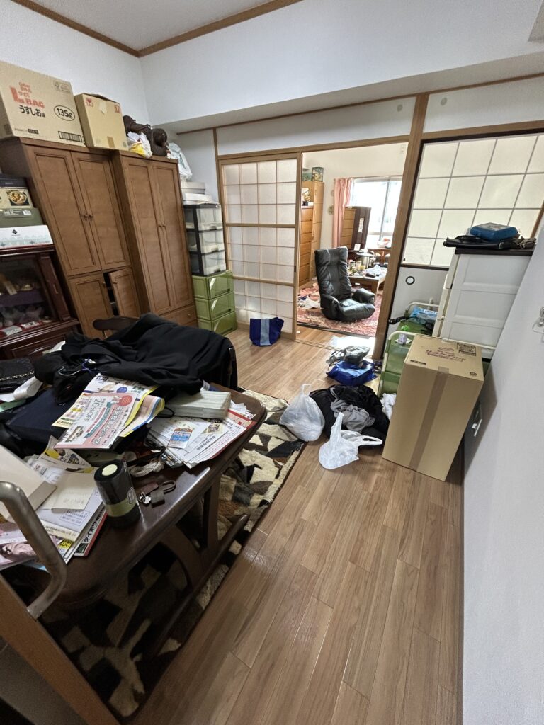 名古屋市北区｜マンション退去に伴う3LDK片付け・残置物撤去の事例（7階EVあり）の施工事例写真