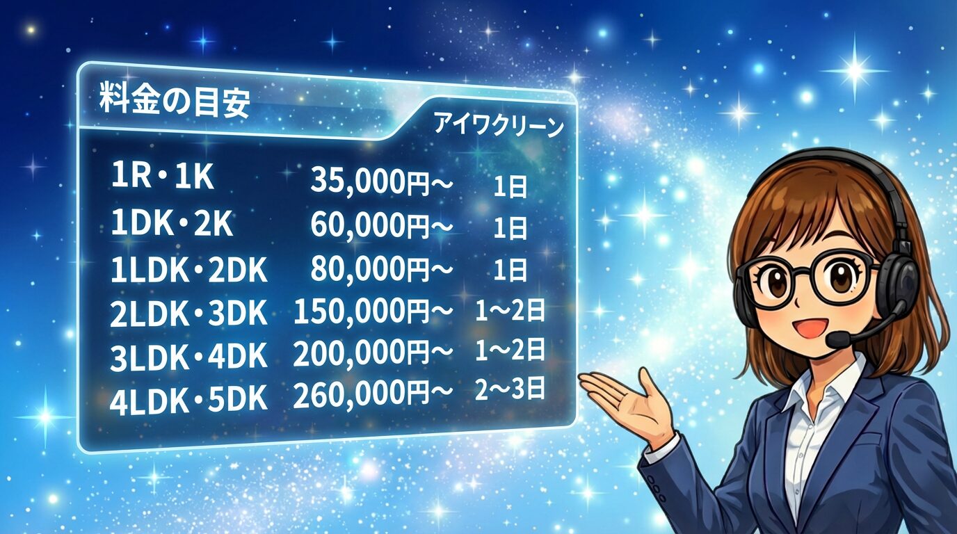 料金の目安（間取り別）