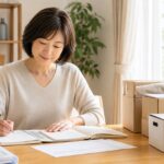 独身者が終活・生前整理の計画を立てているシーン
