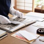 岐阜の遺品整理 書類や貴重品を丁寧に仕分けする様子
