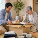 家族が一緒に不用品整理・生前整理をするシーン｜岐阜のアイワクリーン