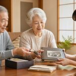 祖父母から孫へ形見を手渡す温かな場面 アイワクリーン遺品整理