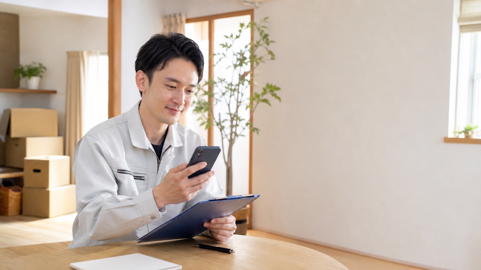 写真を確認しながら概算見積もりを案内するアイワクリーンの無料相談イメージ