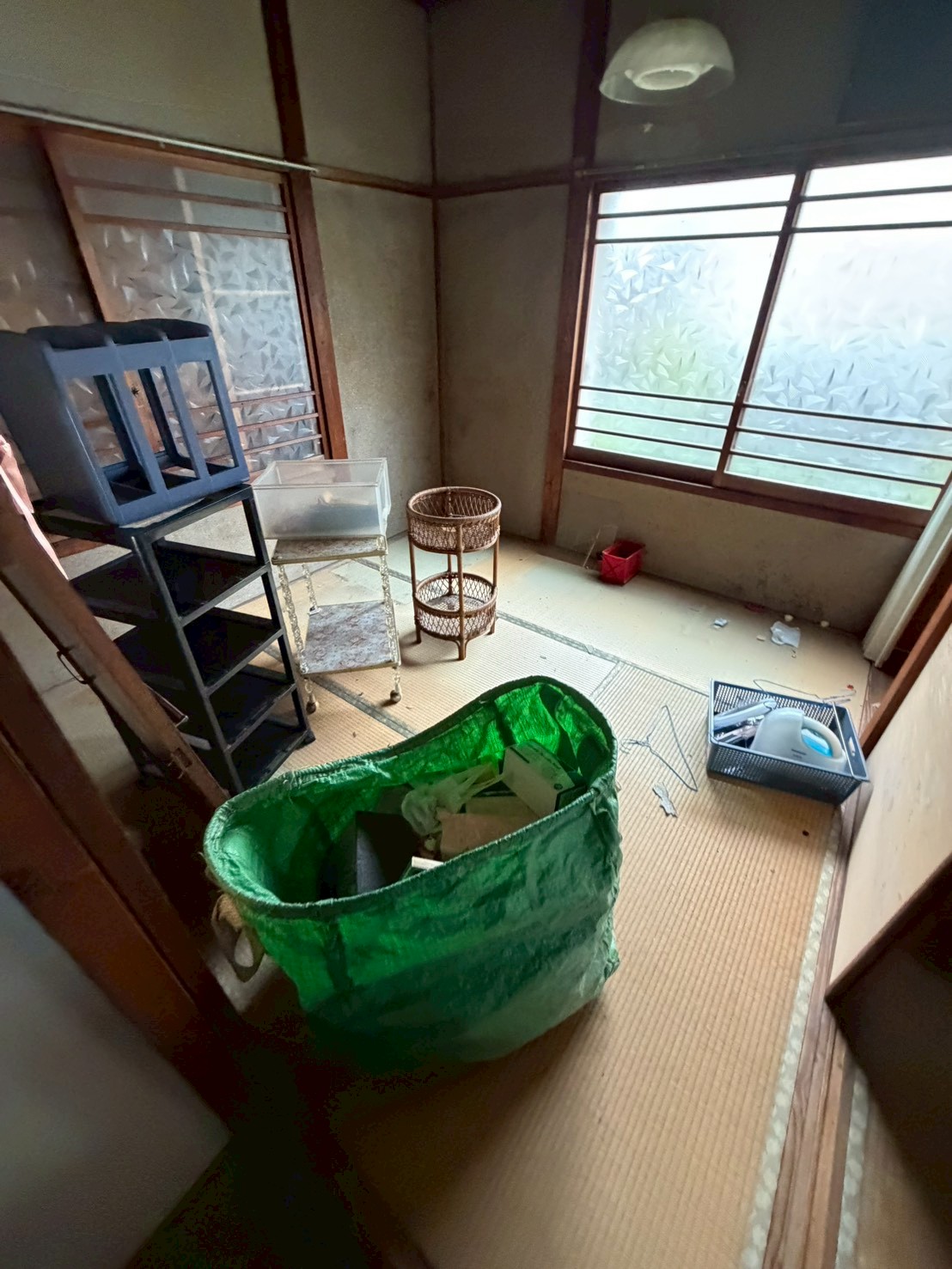愛知県安城市の家財整理 作業途中の和室