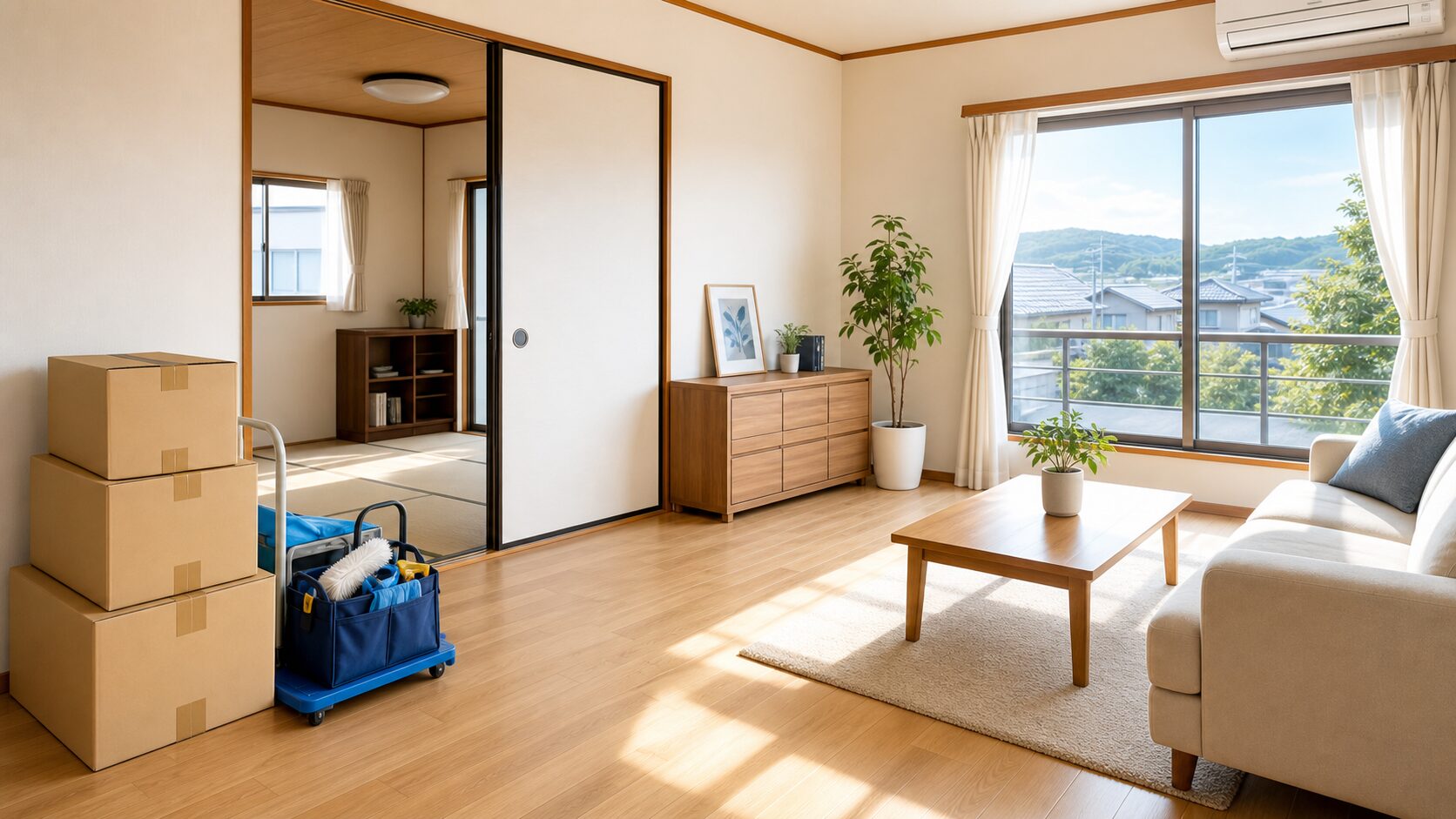 片付け・不用品回収後の清潔な部屋（可児市の作業事例イメージ）