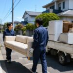 美濃加茂市で軽トラに不用品を積み込む即日回収の作業シーン