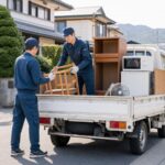 八百津町での不用品回収サービス 作業スタッフが家具家電を積み込む様子