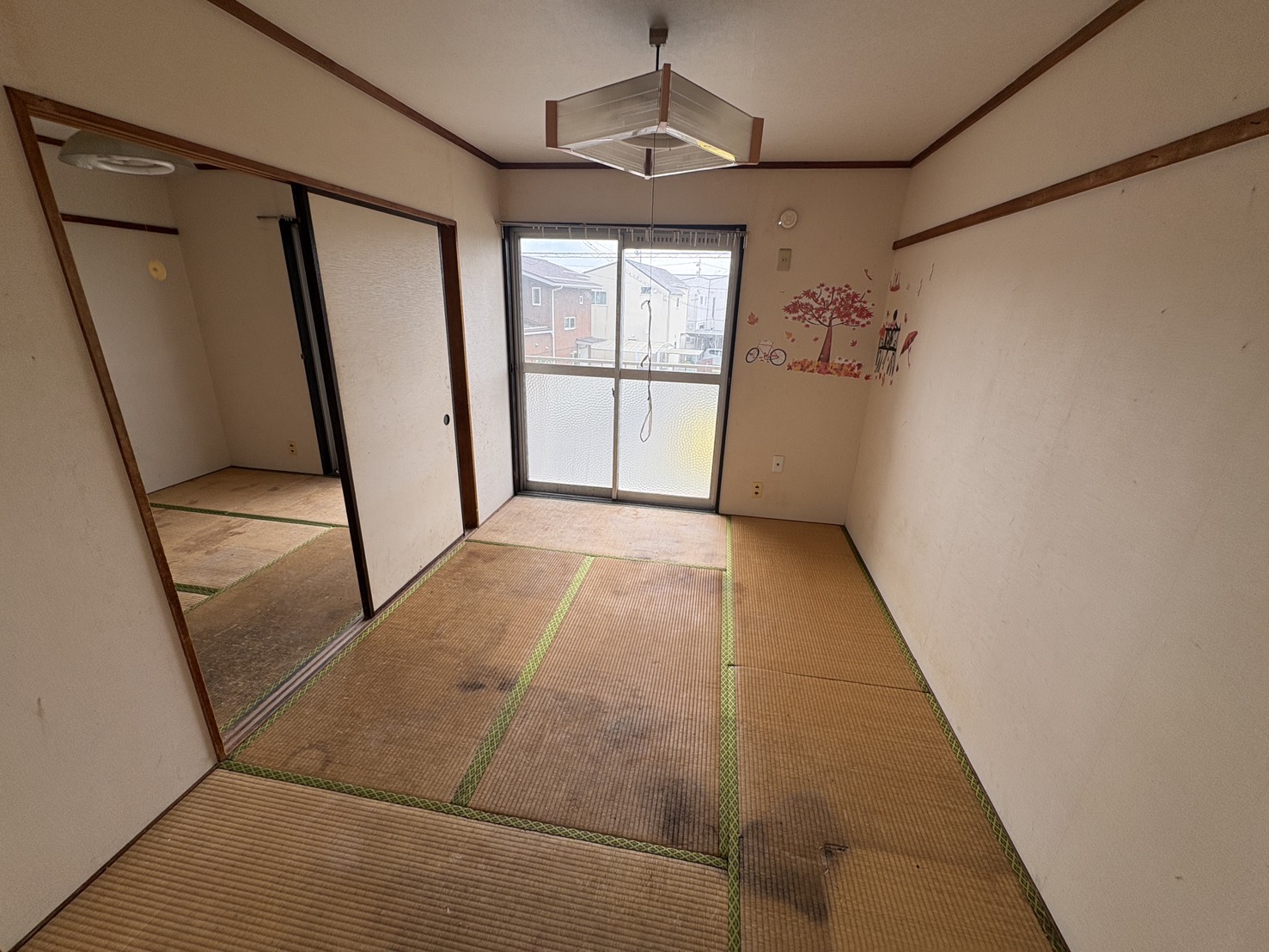 大口町中小口の集合住宅片付け 和室の作業後