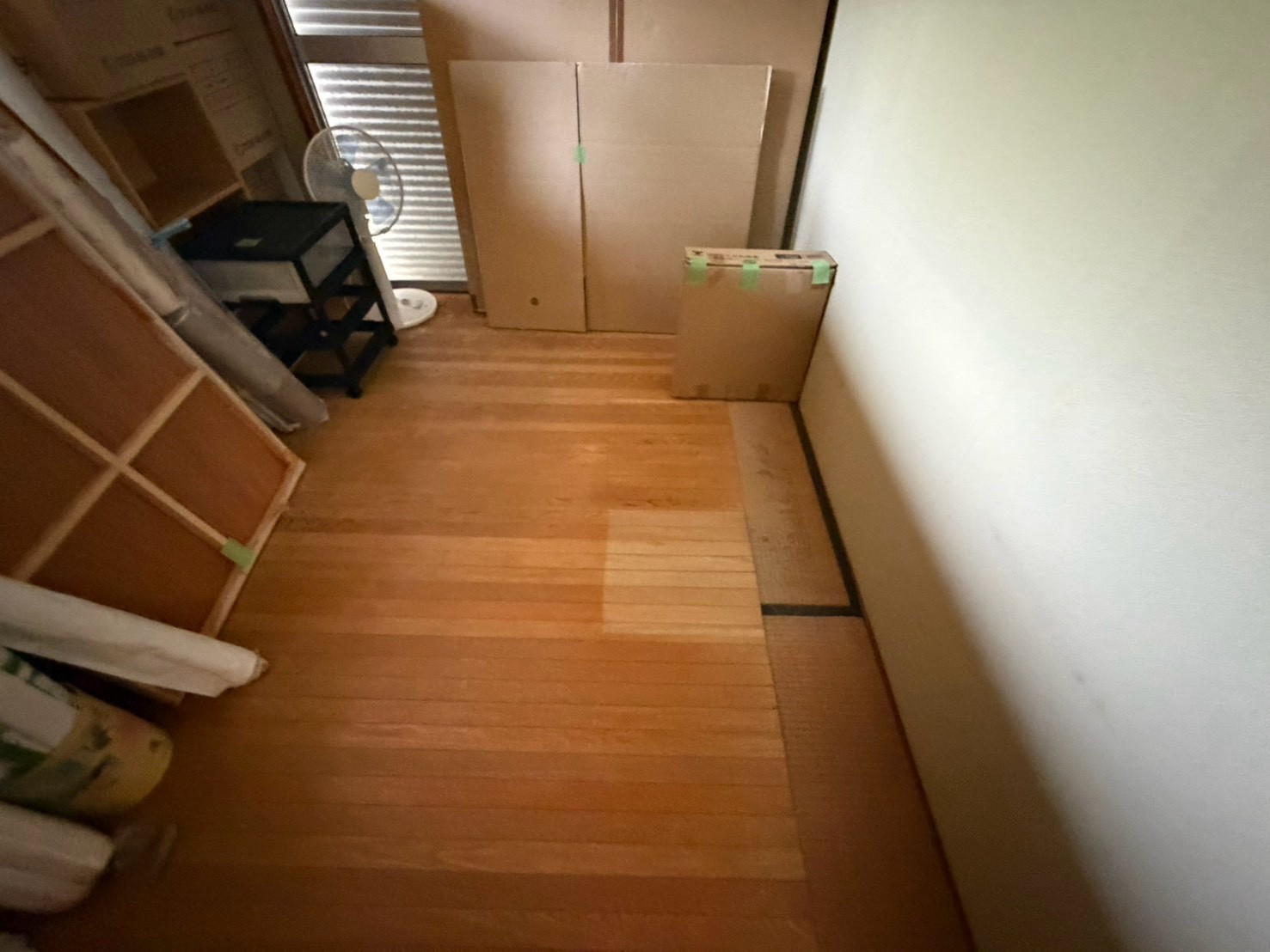 作業後の通路