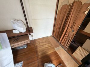 作業後の居室
