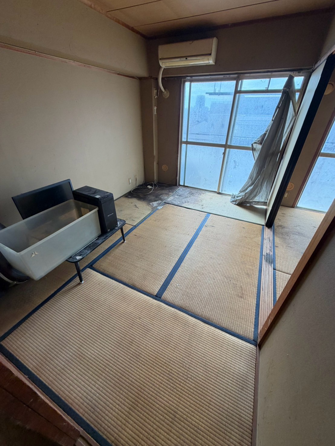 大垣市林町・和室のゴミ回収後